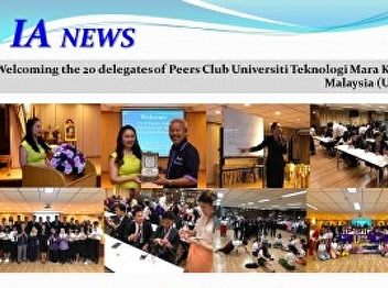 Welcoming the 20 delegates of Peers Club
Universiti Teknologi Mara Kedah Malaysia
(UiTM)