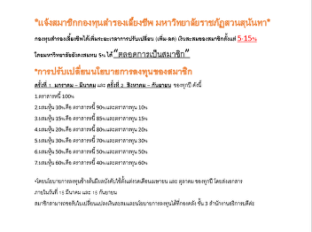The Change of investment policy of
provident fund members