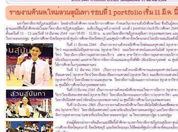 ข่าวแก้วเจ้าจอม ฉบับที่ 2447 ประจำวันที่
11 มีนาคม 2564